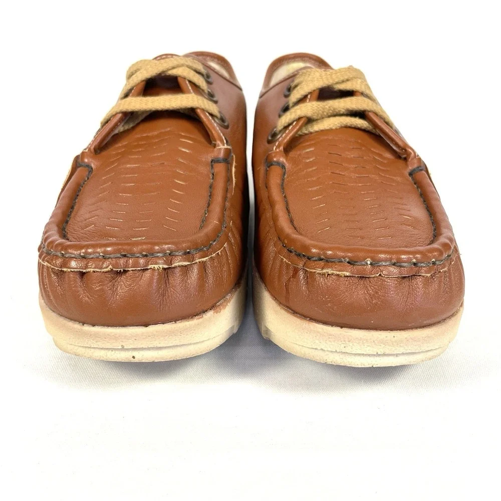 Vintage Soft Spots Cream Puffs Leather‎ Loafers Brown Womens 6.5 USA Comfort